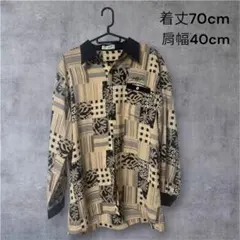柄シャツ　デザイン系　古着のサムネイル
