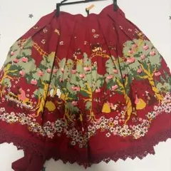 美品】ピンクハウス 麦わら帽子 いちご ロングスカート - メルカリ