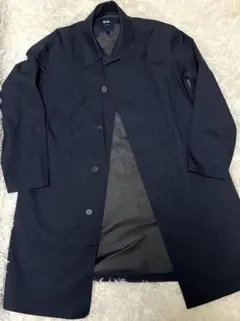 【極美品】ユニクロ ブロックテックステンカラーコート ネイビーXL