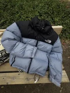 【クリーニング済み】THE NORTH FACE ブルー Mサイズレトロ ヌプシ