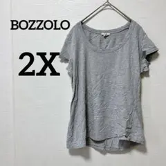 ✨️匿名配送✨️BOZZOLO【2X】グレー 半袖Tシャツ