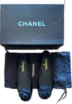 CHANEL ネイビー バレエシューズ 36.5 箱付き 2025年最新】シャネルバレエシューズの人気アイテム - メルカリ