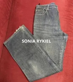 SONIA RYKIEL⟡ビジュー付きブルー ストレートデニム usedのサムネイル