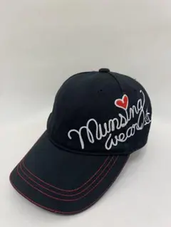 【Munsingwear】ブラック　キャップ　スポーツ　ゴルフ