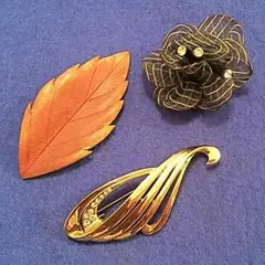 [美品]ブローチ3点セット