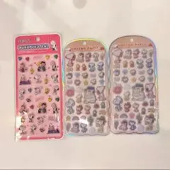スヌーピー コットンパフィーシール PUKUPUKUシール 合計3枚セット