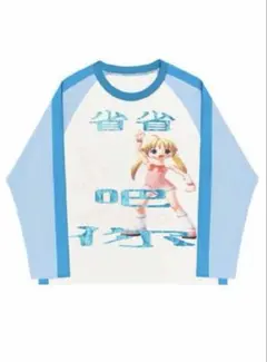 CEIERCE Y2K アニメ グラフィック ラグラン ロンT 水色サブカル CEIERCE Y2K アニメ グラフィック ラグラン ロンT 水色サブカル - メルカリ