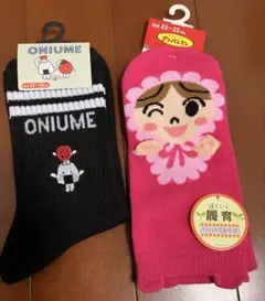 福助　靴下 2足セット ONIUME アンパンマン 23-25cm