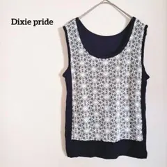 Dixie pride タンクトップ サマーニット 花柄レースベスト