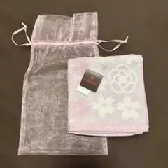 CLATHAS 桜柄ハンカチ オリジナルポーチ付き