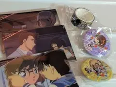 名探偵コナン クリアファイル3枚とバッジ2個セット