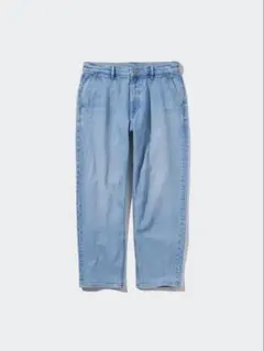 【美品】UNIQLO リラックスアンクルジーンズ/ワイドフィットL