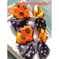 【ハロウィン限定販売‼️特別価格】2種ダブルBIGリボンヘアゴム