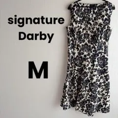 signature Darby 花柄ノースリーブワンピース M