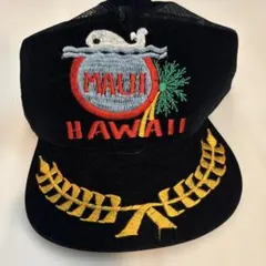 90sヴィンテージHAWAII月桂樹刺繍ワッペンロゴ　トラッカーキャップMAUIのサムネイル
