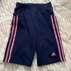adidas ハーフパンツ 140 ネイビー/ピンク