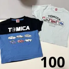 トミカ　100センチ　2枚　男の子　しまむら　バースデイ　半袖Tシャツ