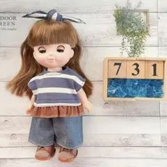 ＊731 ボーダーTシャツ&パンツソランちゃん26cmサイズお人形服＊