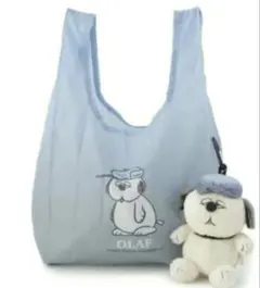 SNOOPY ぬいぐるみエコバッグ オラフ　ブルー　Peanuts