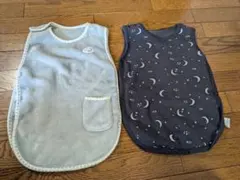 スリーパーセット グレー・黒 星月柄