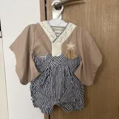 ★ベビー袴ロンパース　着物 80cm バースデイ　cottoli