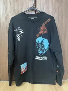 ユニセックス ZARA ブラック グラフィック スウェット L