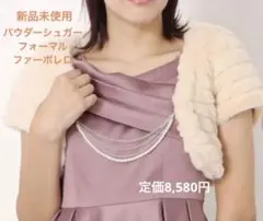 最終価格!!新品パウダーシュガー 結婚式 ウエディングパーティ ファーボレロのサムネイル