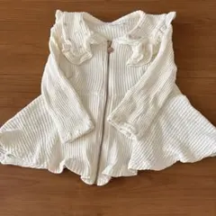 アイボリー フリルカーディガン 90cm