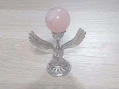 ✨️ローズクォーツ 3.7cm珠 白鳥の台座付✨