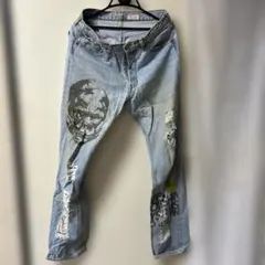 DIESEL 総柄プリント デニムパンツ サイズ32 - メルカリ