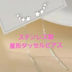 ステンレス製 星形タッセルピアス✨両耳