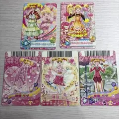 フレッシュプリキュア データカードダス5枚　桃園ラブ キュアピーチ　DCD