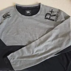 よ*い様 Canterbury ロング T グレー/ブラック Rugby Plu
