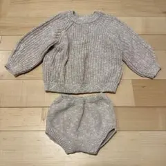 ZARA ニット セットアップ ブルマ 90 98 100 ベージュ