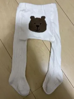 GAP タイツ くまケツ 白 秋冬 0-12month