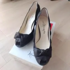 銀座かねまつ　オープントゥパンプス　23cm