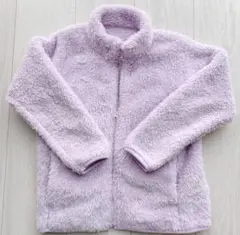 薄紫フリースジップアップジャケット