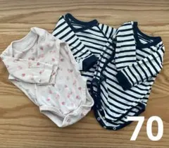 ユニクロ　ロンパース　ボディスーツ肌着3点セット