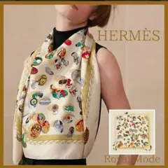 a350【未使用級】HERMES エルメス カレ90 馬上の生活 ピンク - メルカリ