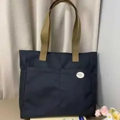 大容量 ファスナートートバッグ　オックスフォード マルチポケット ブラック