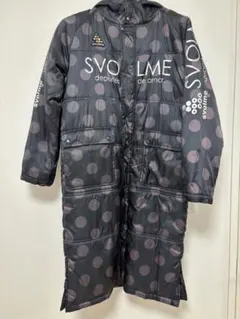 SVOLME ドット柄 ベンチコート フード付き