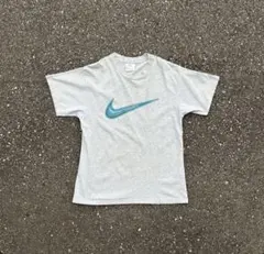 90sNike グレー Tシャツ スウッシュロゴvintage
