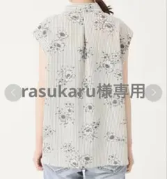 美品 IENA イエナ 水玉ノースリーブブラウス グレー ドット 日本製 