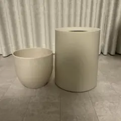 ideaco(イデアコ) ゴミ箱 丸型 11.4L サンドホワイト