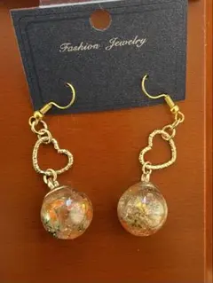 323 ガラスドームピアス　16mm ハンドメイド　金具変更可能