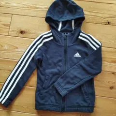 adidas フード付きパーカー 110cm ネイビー