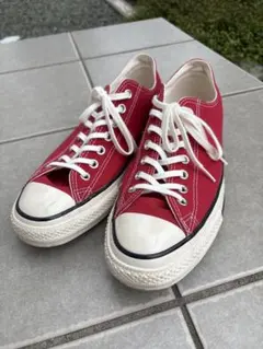 90sUSA製Converse ALL STAR レザー 赤 US9 27cm 90sUSA製Converse ALL STAR レザー 赤 US9 27cm - メルカリ