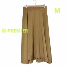 ★美品★M-PREMIERエムプルミエ ラップフレアスカート ミモレ丈ブラウンMのサムネイル