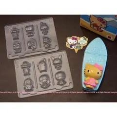 新品⭐キティ サーフボード型アイスメーカー＆サンリオキャラクターズ モールド2種