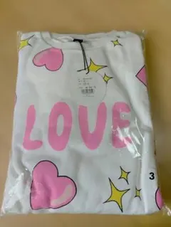 PUNYUS プニュズ LOVE柄 長袖カットソー L ホワイト 未開封 新品